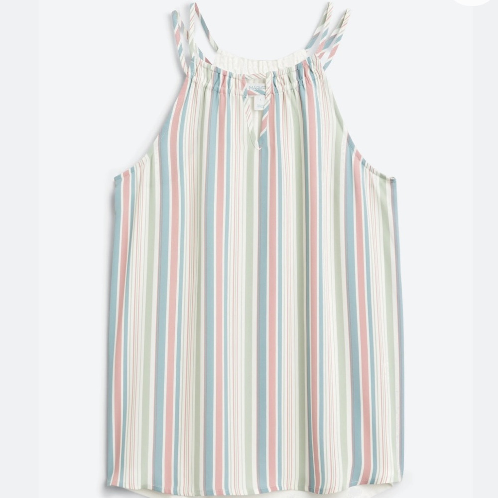 41 Hawthorn Stitchfix Meroni Mixed Media Pastel Color HalterTop Size Medium NEW